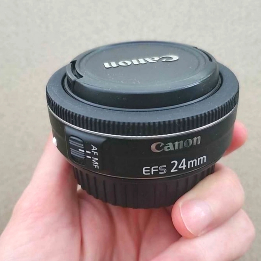 Canon Black Macro EF-S 24mm Lens for Cameras Photography